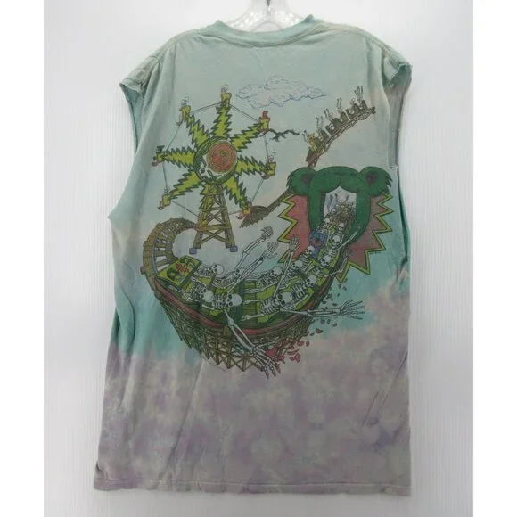 VINTAGE Grateful Dead Shirt Medium Liquid Brockum 1993 Roller Coaster*